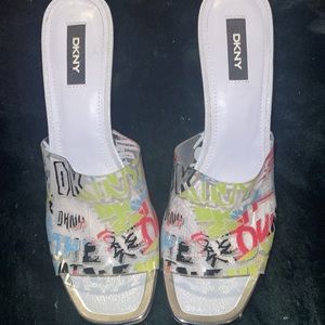 Neon DKNY Mule Heel